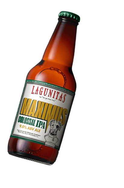 Lagunitas Brewing Company Maximus Colossal IPA 12oz bottle sideways
