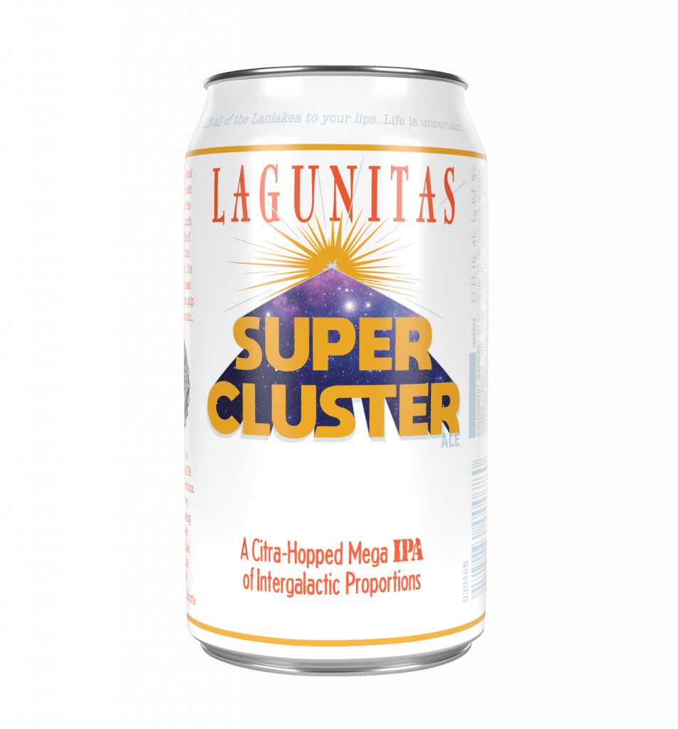 Lagunitas Brewing Company Super Cluster Citra-Hopped Mega IPA 12oz can upright