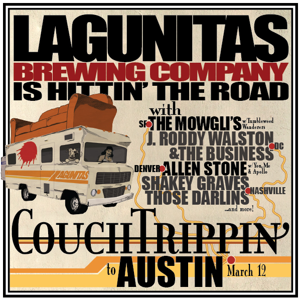 CouchTrippin - road to Austin Poster