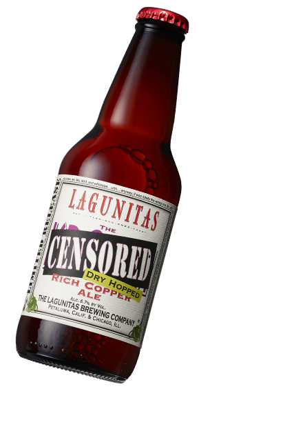 Lagunitas Brewing Company Censored 12oz bottle sideways