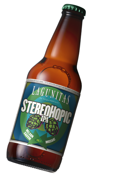 Lagunitas Brewing Company StereoHopic Volume 1 12oz bottle sideways