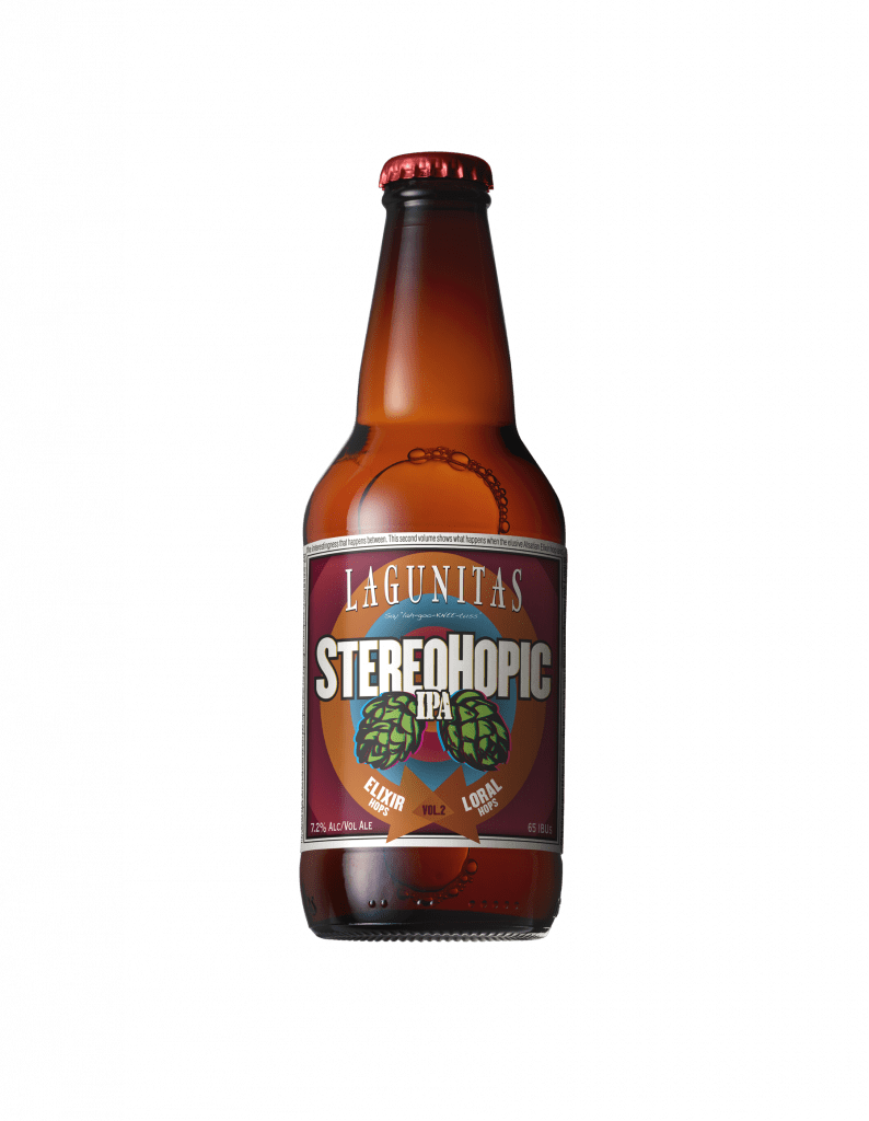Lagunitas Brewing Company StereoHopic Volume 2 12oz bottle sideways